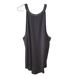 Torrid 3 Gray Beaded Neckline Tank Sleeveless Blouse Dress Formal Party